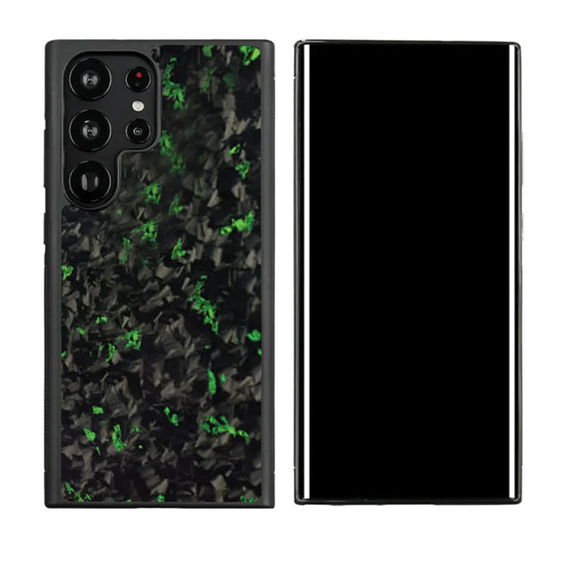 Green Forged Carbon Fiber Case Samsung Galaxy With Magsafe