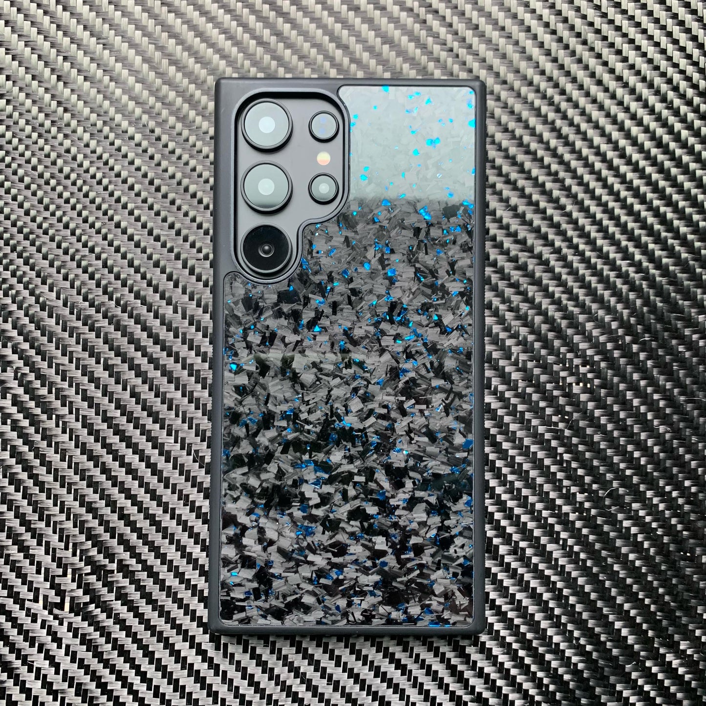 Green Forged Carbon Fiber Case Samsung Galaxy Without Magsafe