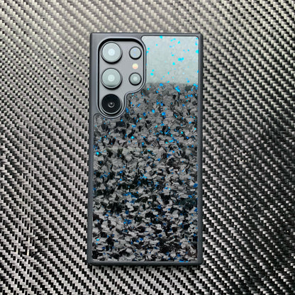 Green Forged Carbon Fiber Case Samsung Galaxy Without Magsafe