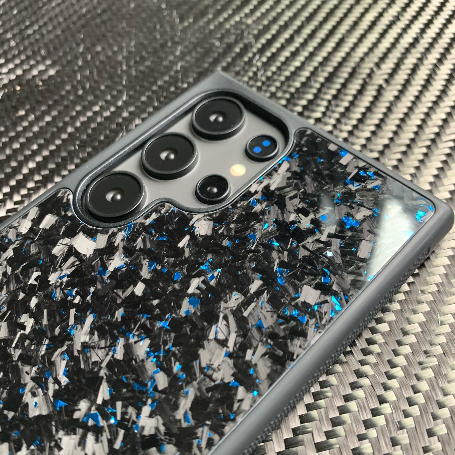 Green Forged Carbon Fiber Case Samsung Galaxy Without Magsafe