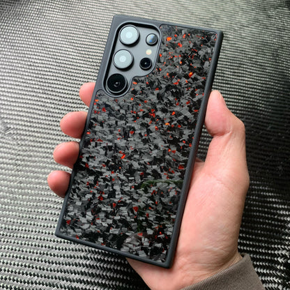 Green Forged Carbon Fiber Case Samsung Galaxy Without Magsafe