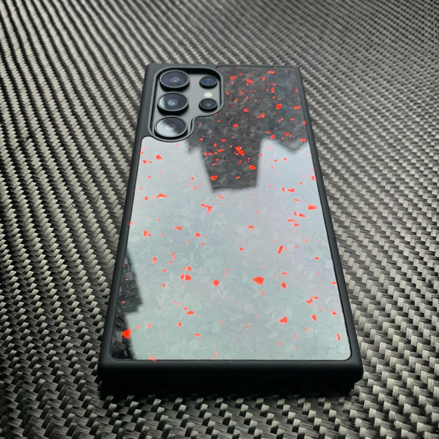 Red Forged Carbon Fiber Case Samsung Galaxy With Magsafe