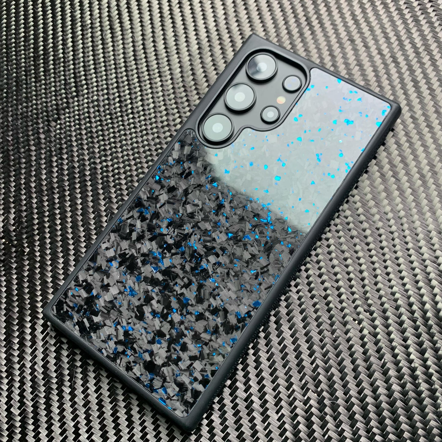 Green Forged Carbon Fiber Case Samsung Galaxy Without Magsafe