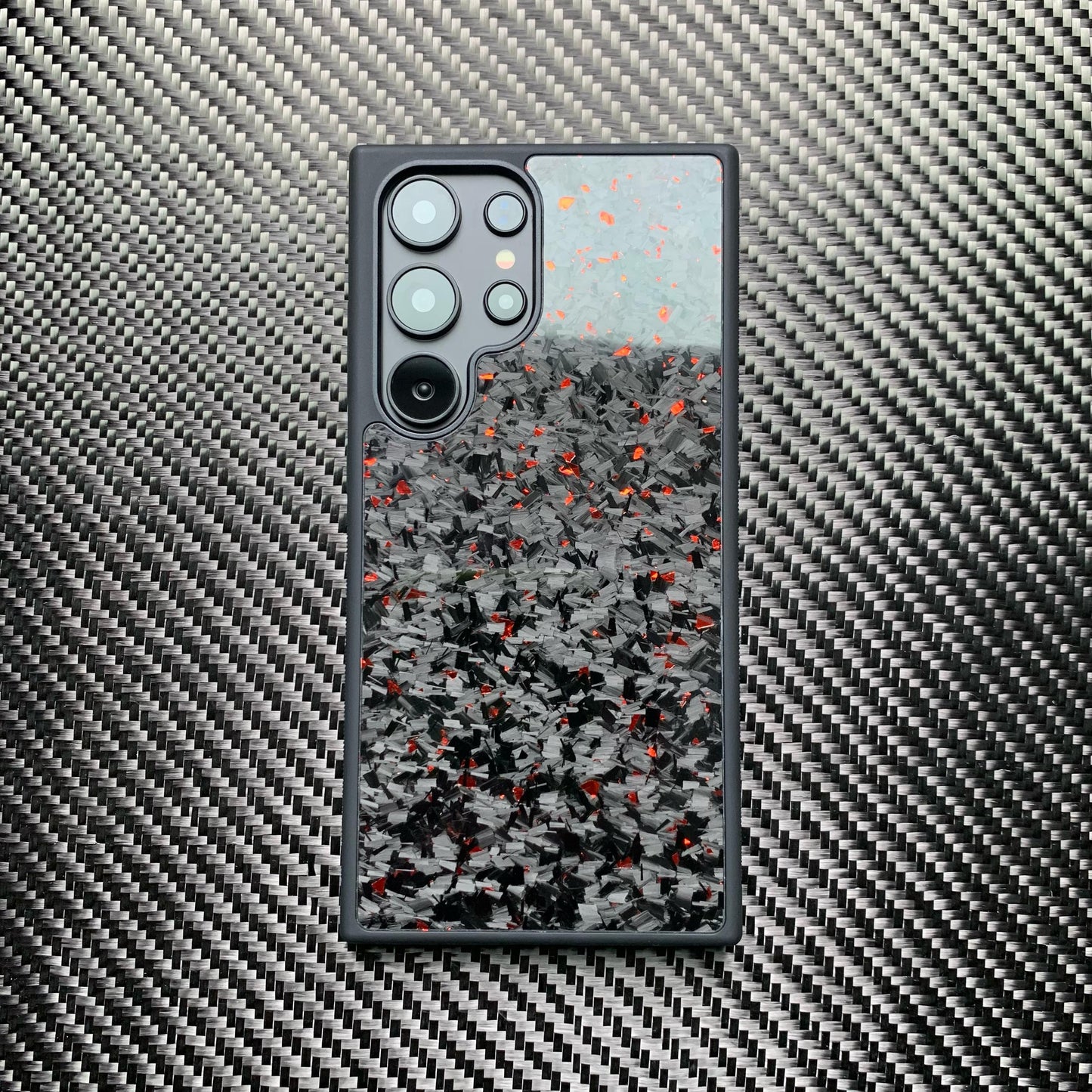 Green Forged Carbon Fiber Case Samsung Galaxy Without Magsafe