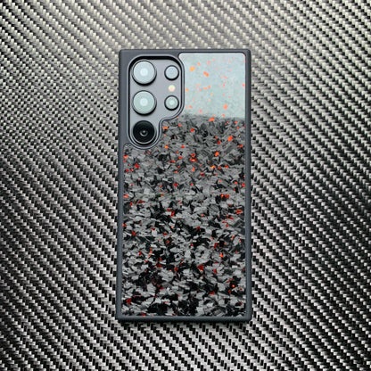 Green Forged Carbon Fiber Case Samsung Galaxy Without Magsafe