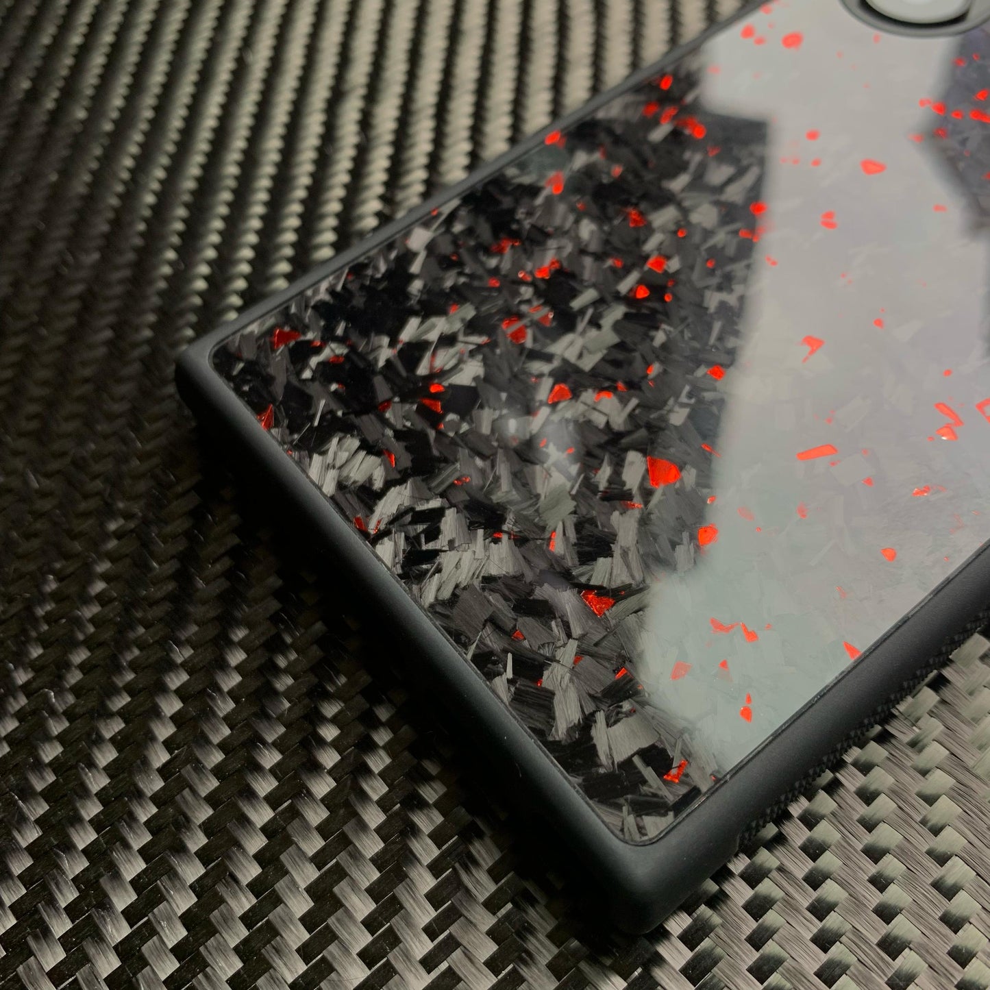 Green Forged Carbon Fiber Case Samsung Galaxy Without Magsafe