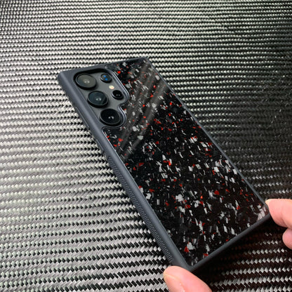 Green Forged Carbon Fiber Case Samsung Galaxy Without Magsafe