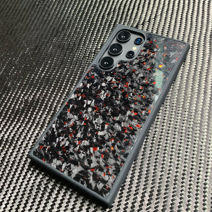Green Forged Carbon Fiber Case Samsung Galaxy Without Magsafe